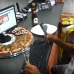 Pizza sabor monitor de computador