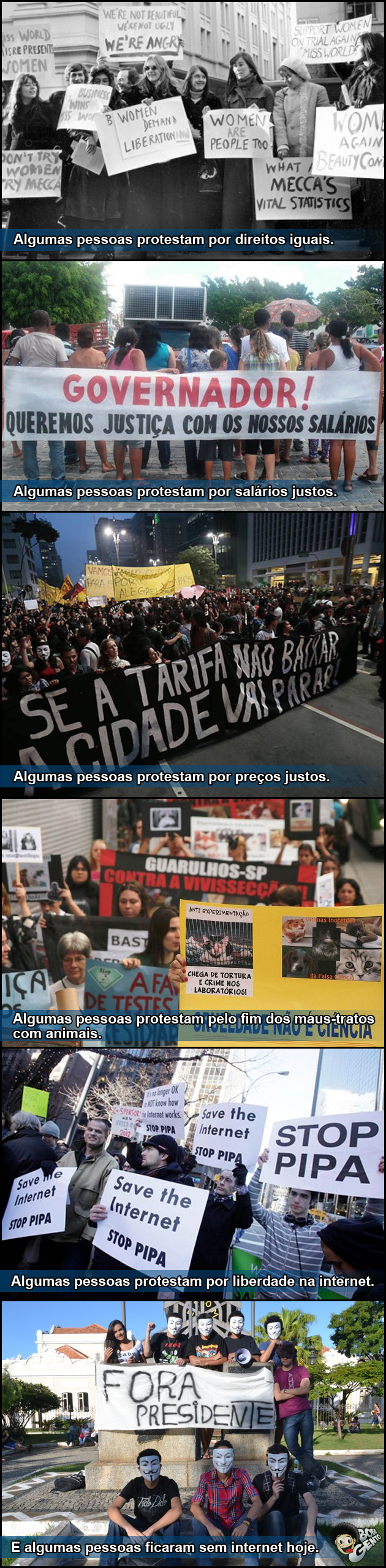 PROTESTOS SEM INTERNET