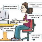 Técnicas de postura para usar o computador